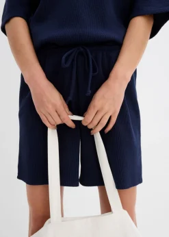 Pantalón corto de algodón puro con estructura