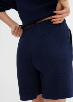 Pantalón corto de algodón puro con estructura