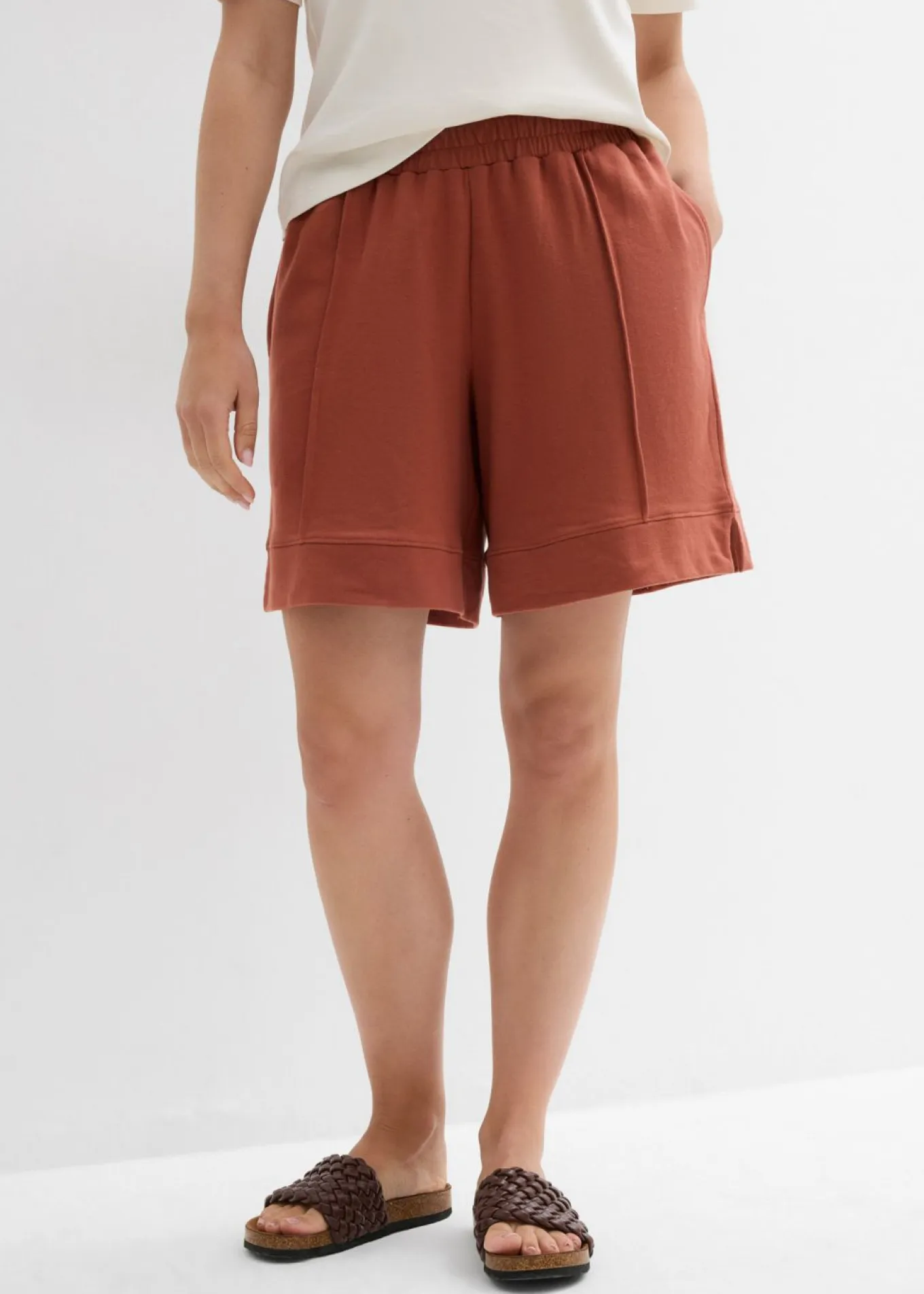 Pantalón corto de chándal de mezcla de algodón