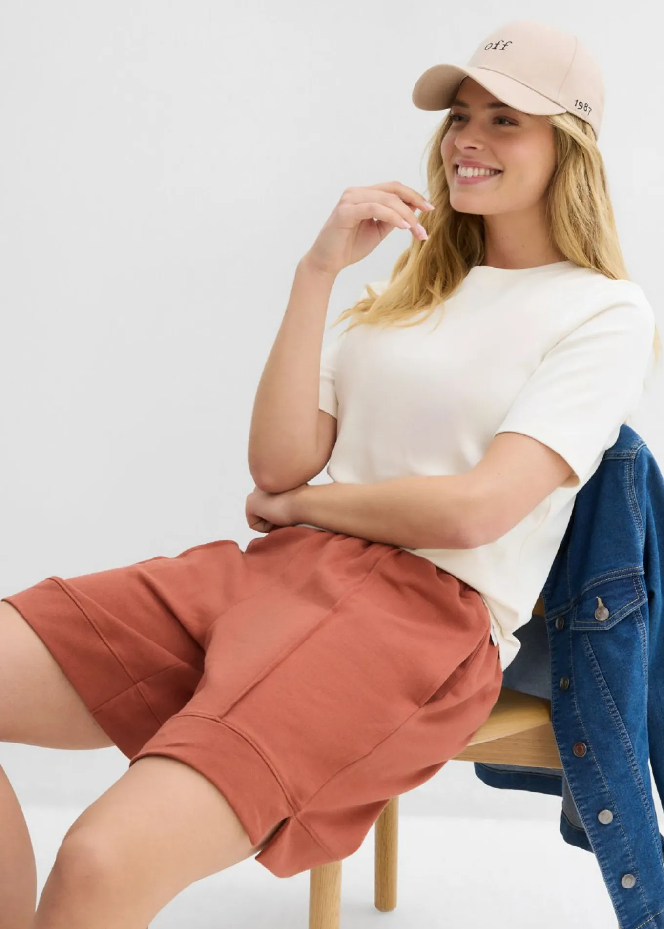 Pantalón corto de chándal de mezcla de algodón
