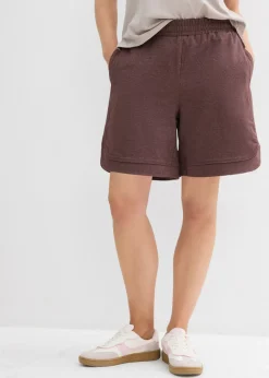 Pantalón corto de chándal de mezcla de algodón con corte ancho