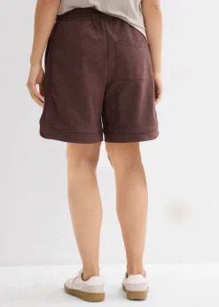 Pantalón corto de chándal de mezcla de algodón con corte ancho