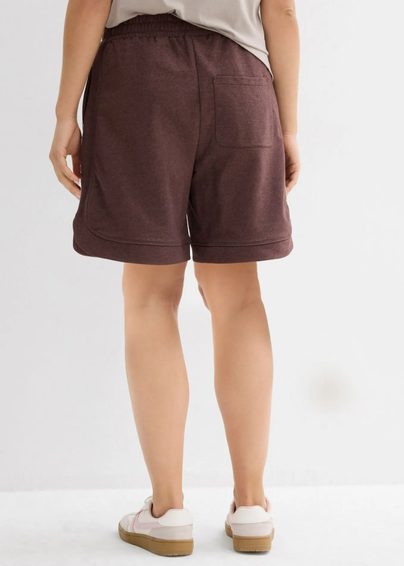 Pantalón corto de chándal de mezcla de algodón con corte ancho