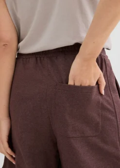 Pantalón corto de chándal de mezcla de algodón con corte ancho