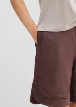 Pantalón corto de chándal de mezcla de algodón con corte ancho