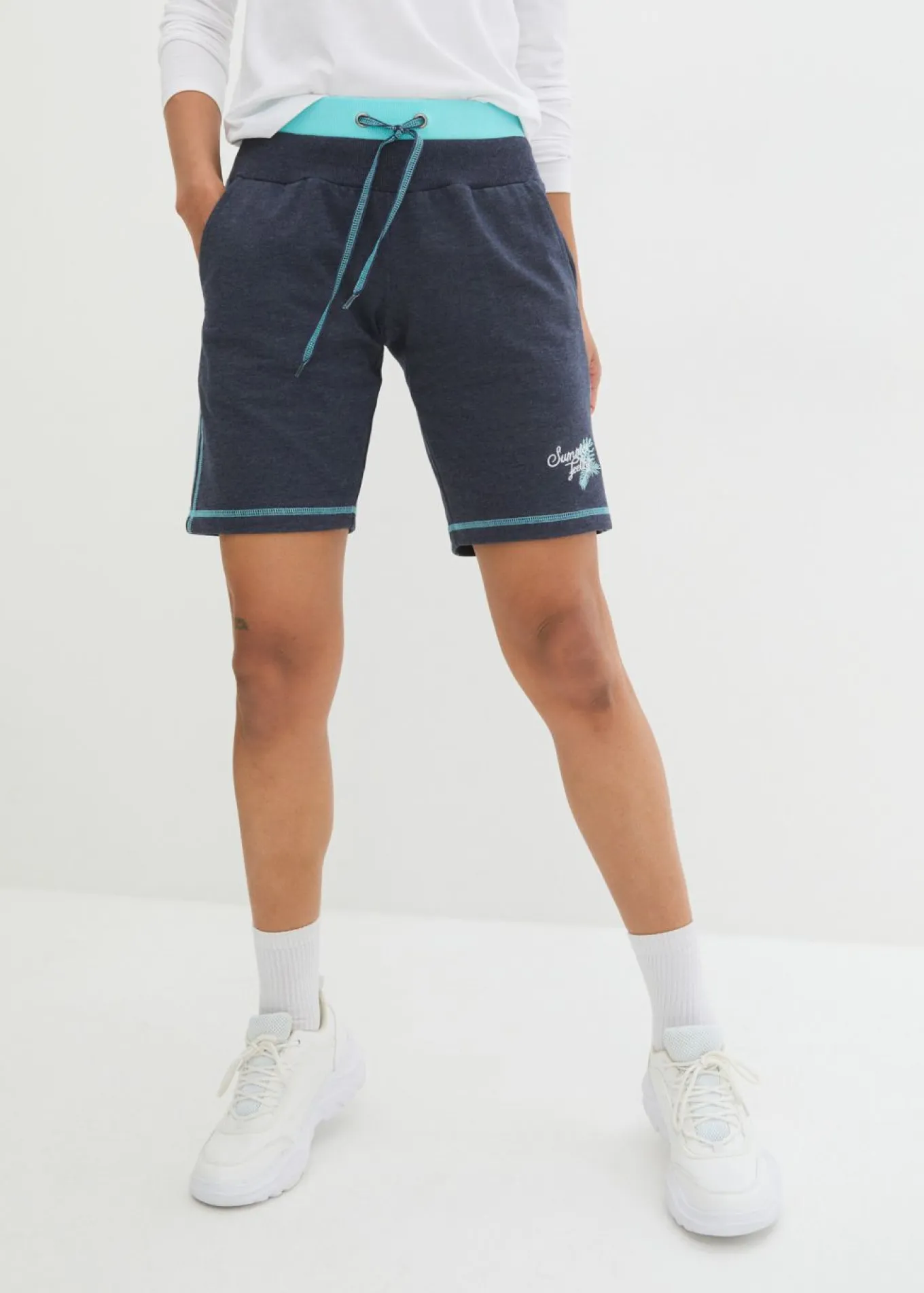 Pantalón corto de chándal de mezcla de algodón
