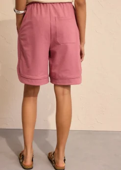 Pantalón corto de chándal de mezcla de algodón con corte ancho