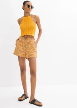 Pantalón corto de mezcla de viscosa y algodón