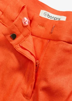 Pantalón corto de mezcla de lino ligero