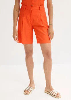 Pantalón corto de mezcla de lino ligero