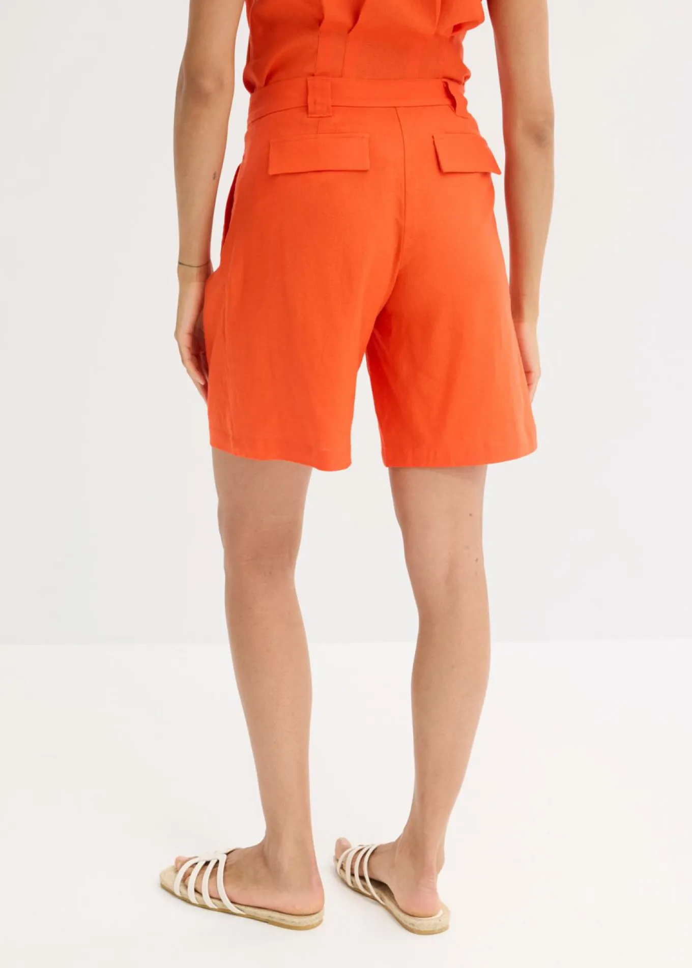Pantalón corto de mezcla de lino ligero