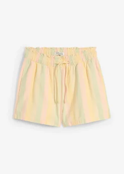 Pantalón corto de mezcla de lino vaporoso