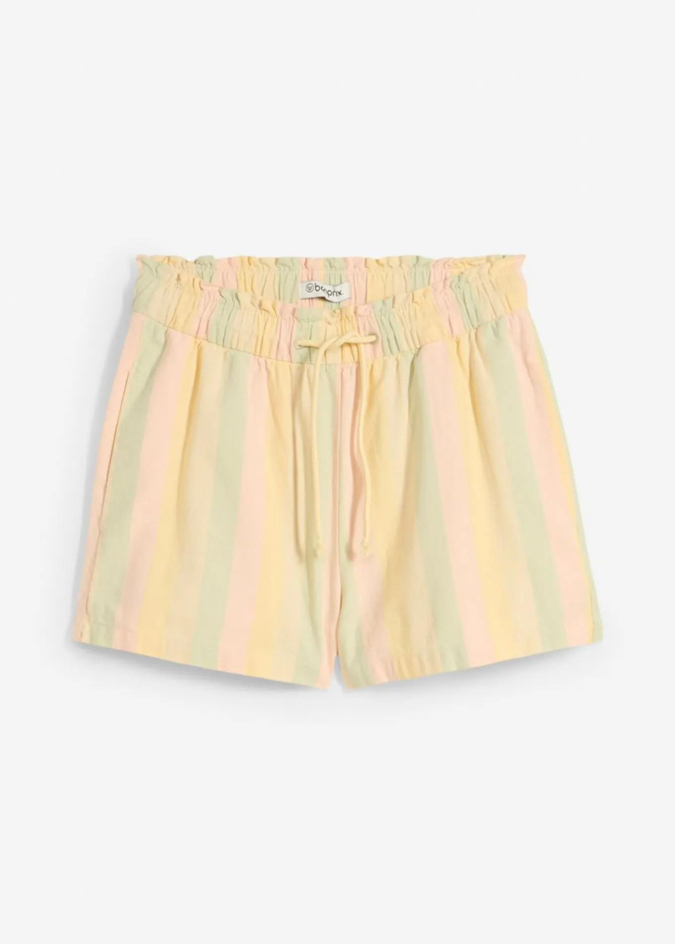Pantalón corto de mezcla de lino vaporoso