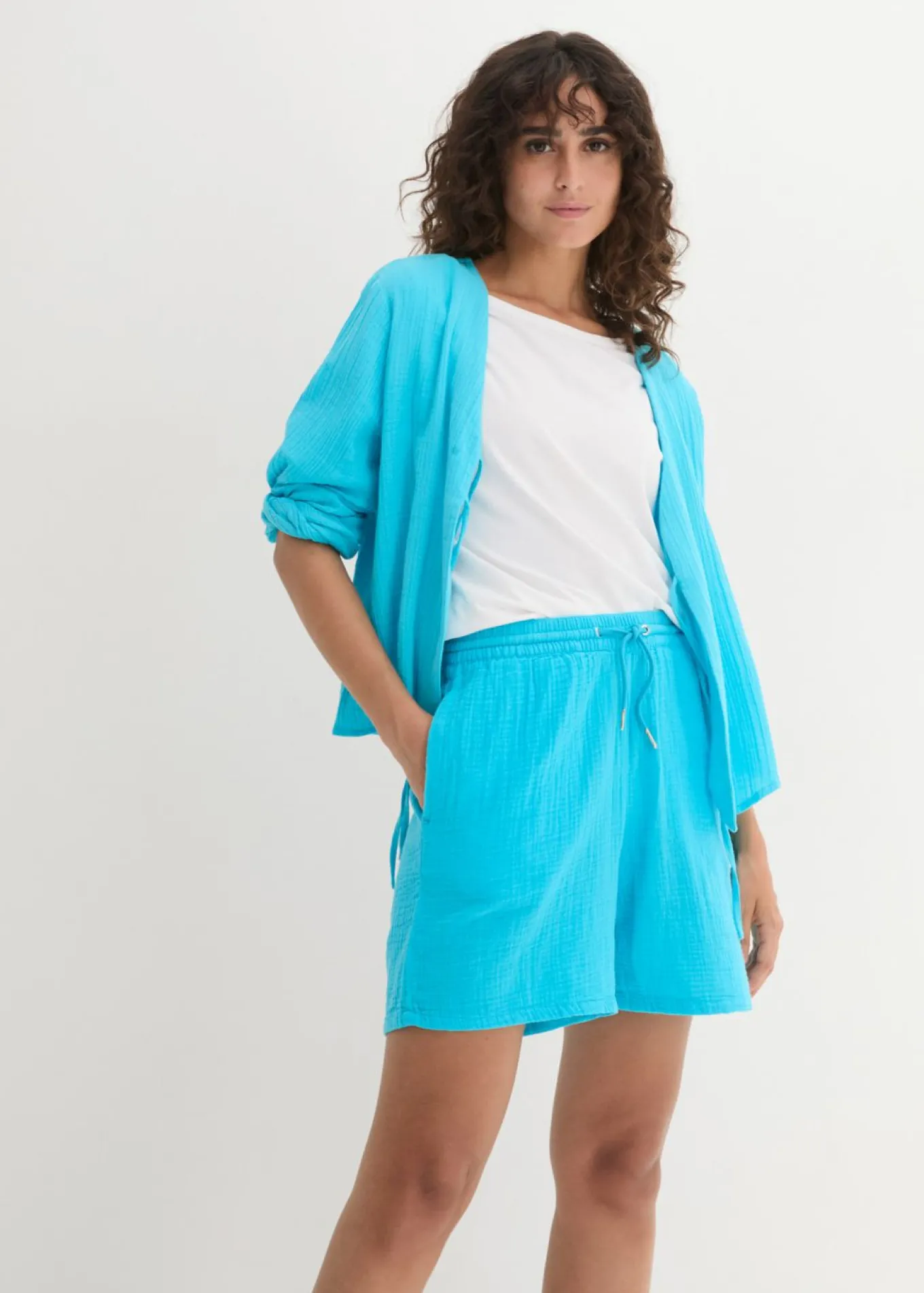 Pantalón corto de muselina