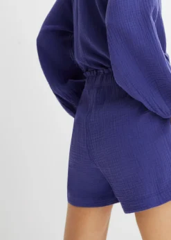 Pantalón corto de muselina de algodón puro