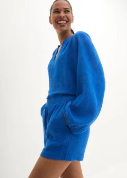 Pantalón corto de muselina de algodón puro