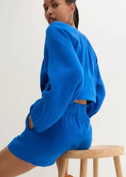 Pantalón corto de muselina de algodón puro