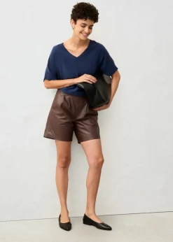 Pantalón corto de napa de cordero