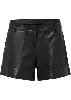 Pantalón corto de piel sintética