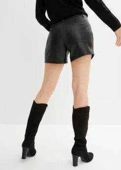 Pantalón corto de piel sintética