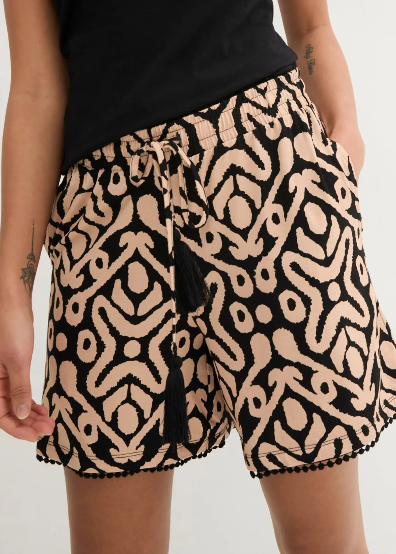 Pantalón corto de punto de mezcla de viscosa