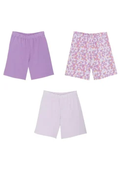 Pantalón corto de punto de algodón orgánico puro (3 unidades)