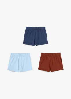 Pantalón corto de punto de algodón orgánico puro (3 unidades)