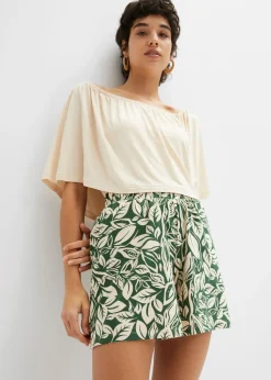 Pantalón corto de punto de mezcla de algodón elástico