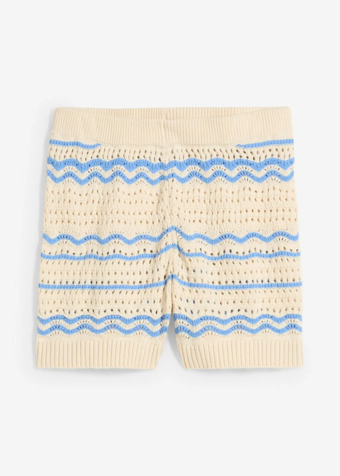 Pantalón corto de punto de mezcla de lino y algodón vaporoso