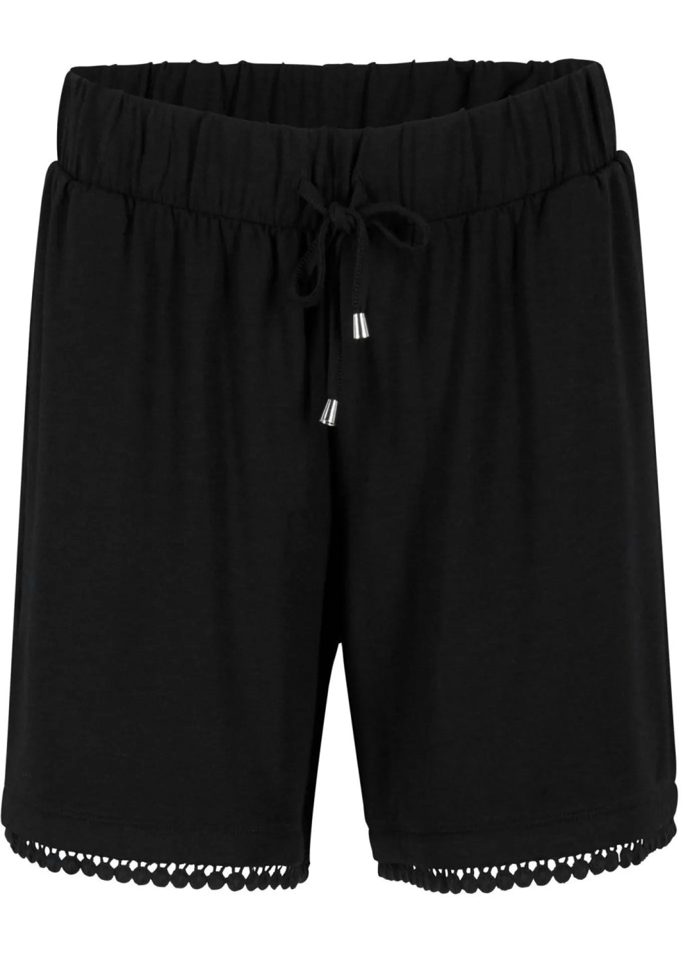 Pantalón corto de punto de mezcla de viscosa con cinturilla cómoda