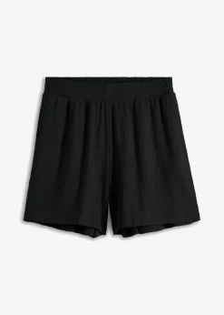 Pantalón corto de punto estructurado sin cierre con cinturilla alta