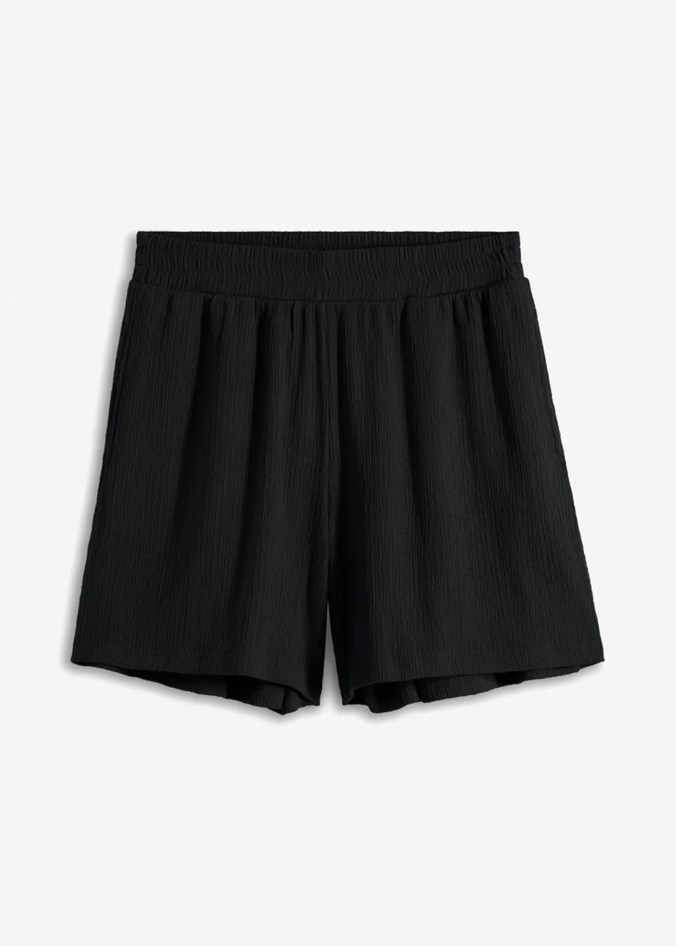 Pantalón corto de punto estructurado sin cierre con cinturilla alta