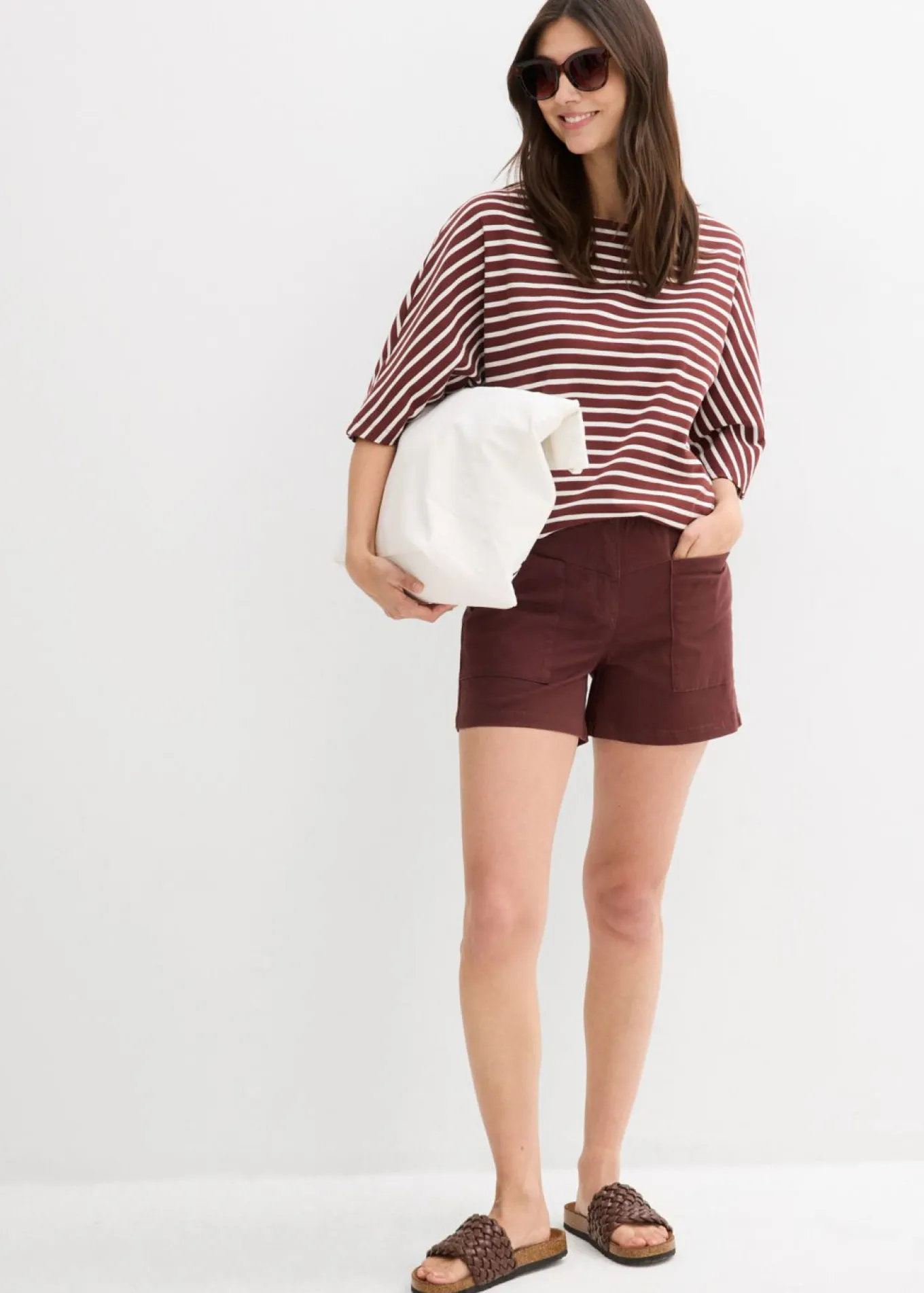 Pantalón corto de sarga