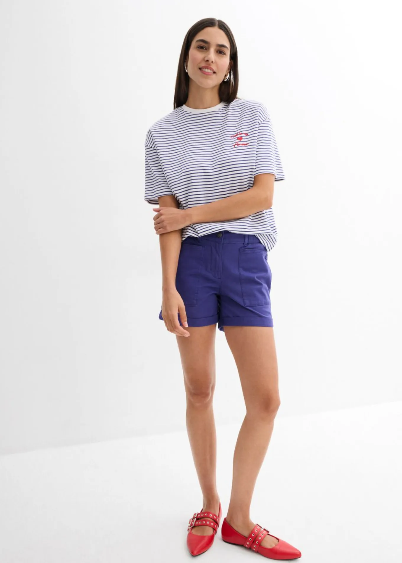 Pantalón corto de sarga