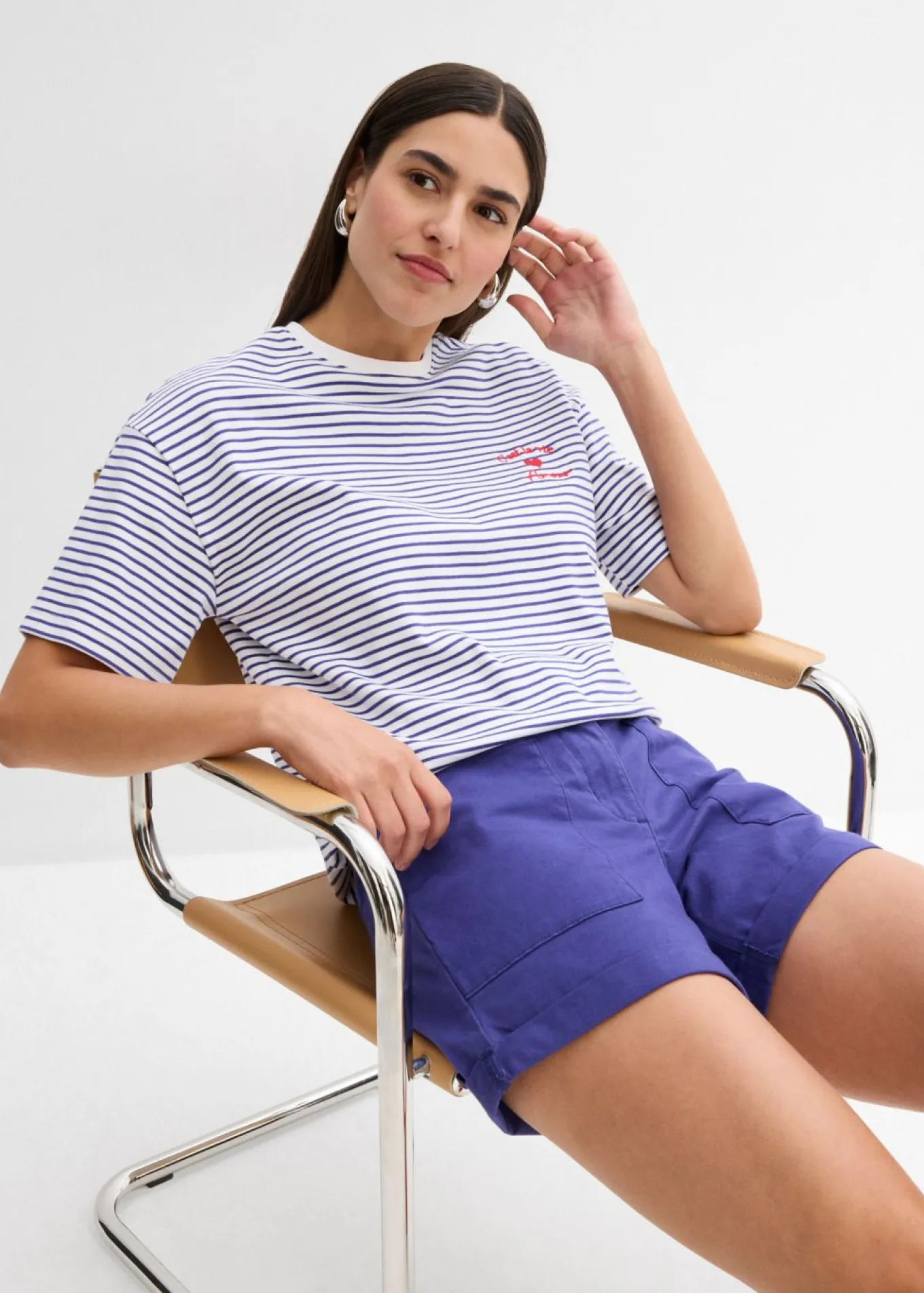 Pantalón corto de sarga