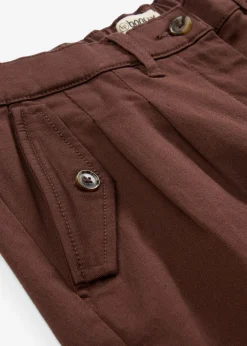 Pantalón corto de sarga con talle alto