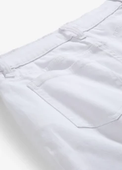 Pantalón corto de sarga con talle alto