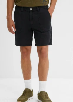 Pantalón corto de sarga de algodón puro con corte holgado