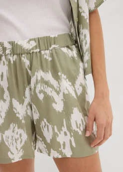 Pantalón corto de viscosa con cinturilla cómoda