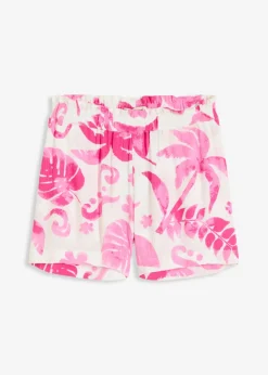 Pantalón corto de viscosa estructurada
