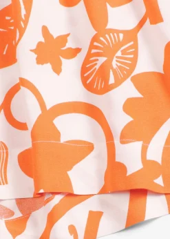 Pantalón corto estampado de viscosa fluida