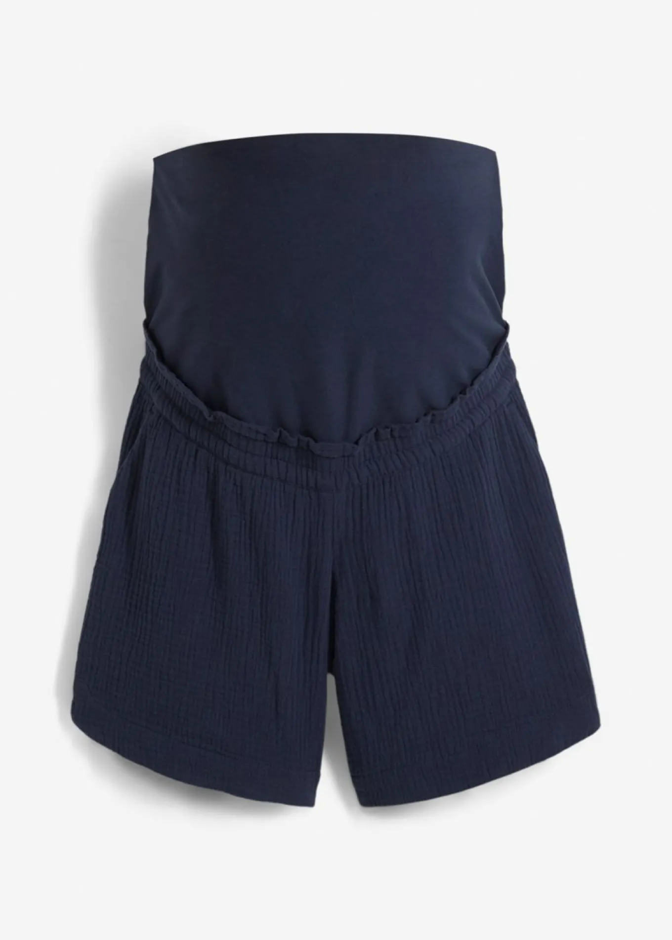 Pantalón corto premamá de muselina de algodón puro