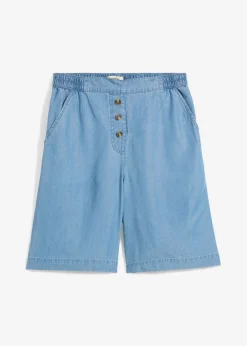 Pantalón corto sin cierre de lyocell