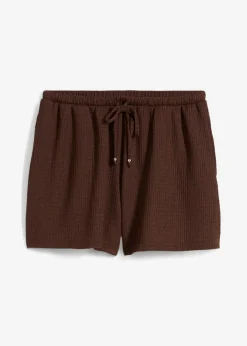 Pantalón corto sin cierre de crepé estructurado