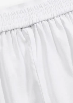 Pantalón corto sin cierre de mezcla de lino vaporoso