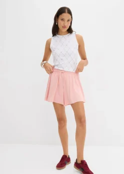 Pantalón corto sin cierre con diseño de tenis