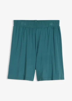 Pantalón corto sin cierre de mezcla de viscosa suave