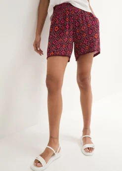 Pantalón corto sin cierre, estampado y con cintura elástica