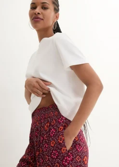 Pantalón corto sin cierre, estampado y con cintura elástica
