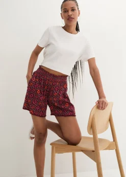 Pantalón corto sin cierre, estampado y con cintura elástica